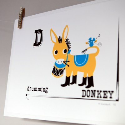Preview image for Art Print - Drumming Donkey