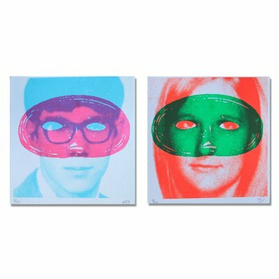 Preview image for Masked Portrait Art Print Set