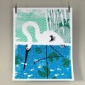 Crane screen print