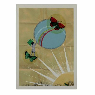 Preview image for Be free - Collage Art Print - A4