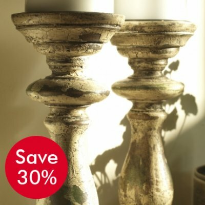 Preview image for SALE Tall Wooden Candle Stick