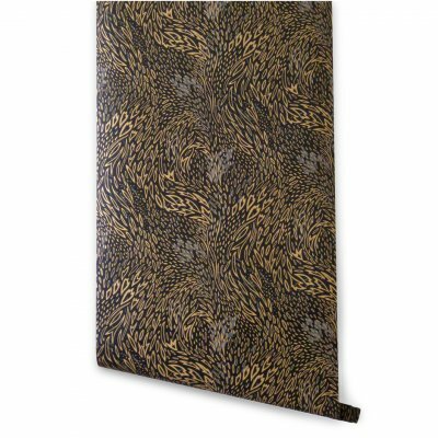 Preview image for Forest Leaves Wallpaper by Pattern People - Black