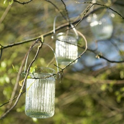 Preview image for Hanging Jar Glass Tea Light Holder - eco friendly
