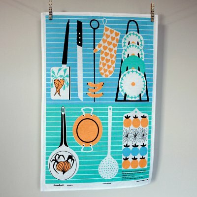 Pots & Pand vintage Swedish tea towel