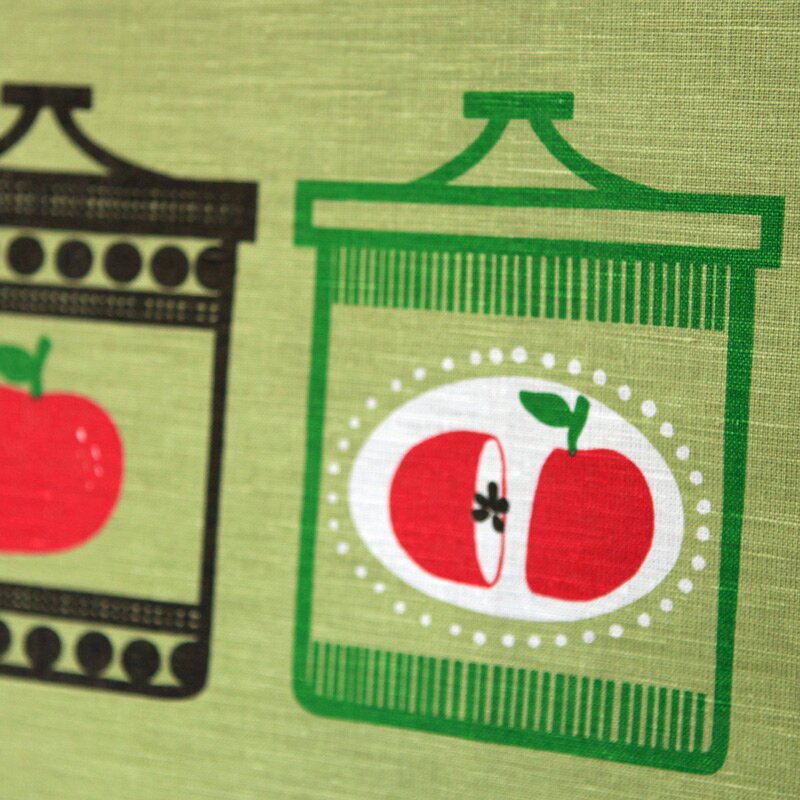 Apple print tea towel